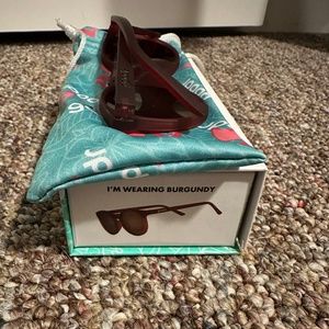 I’m wearing Burgundy Goodr Sunglasses